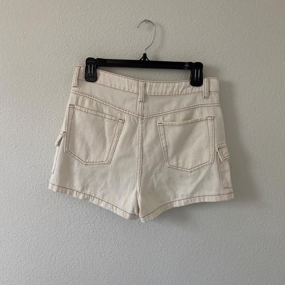 WOMENS LOS ANGELES SIXTY-SIX WHITE CREAM SHORTS - Picture 3 of 3